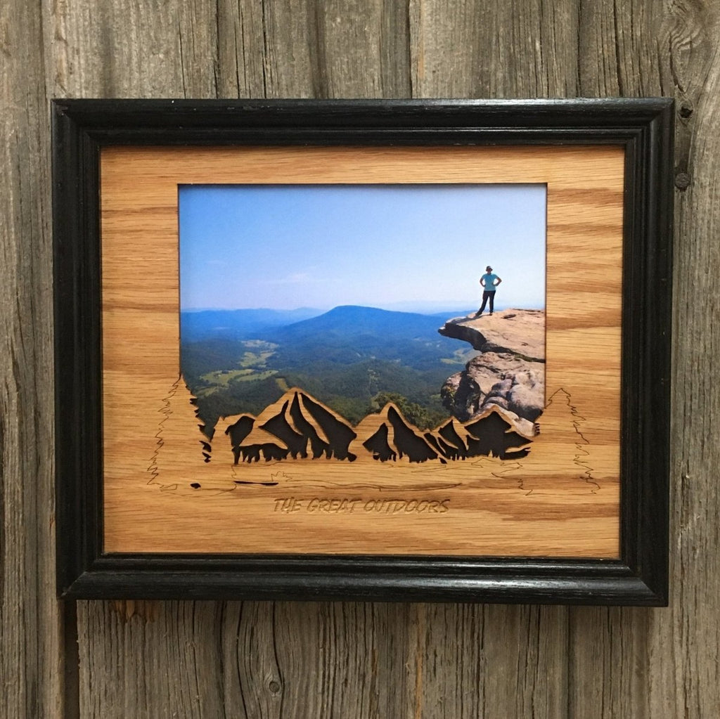Mountain Skyline Picture Frame - 8x10 Frame Hold 5x7 Photo