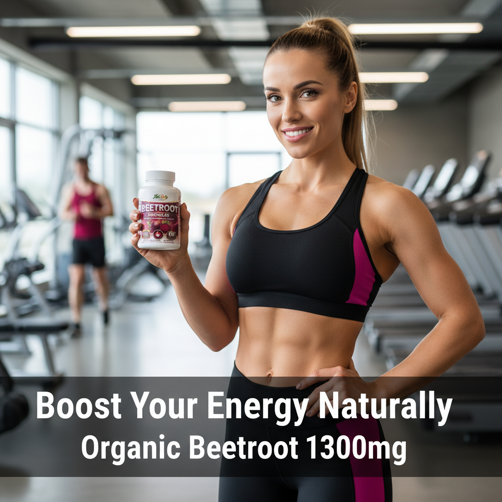 Organic Beetroot Capsules – Beet Root Supplement 60 Caps