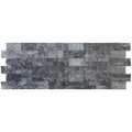 Silver Shadow Marble Split Face Ledger Panel 6x24 - Contemporary Elegant Modern Design