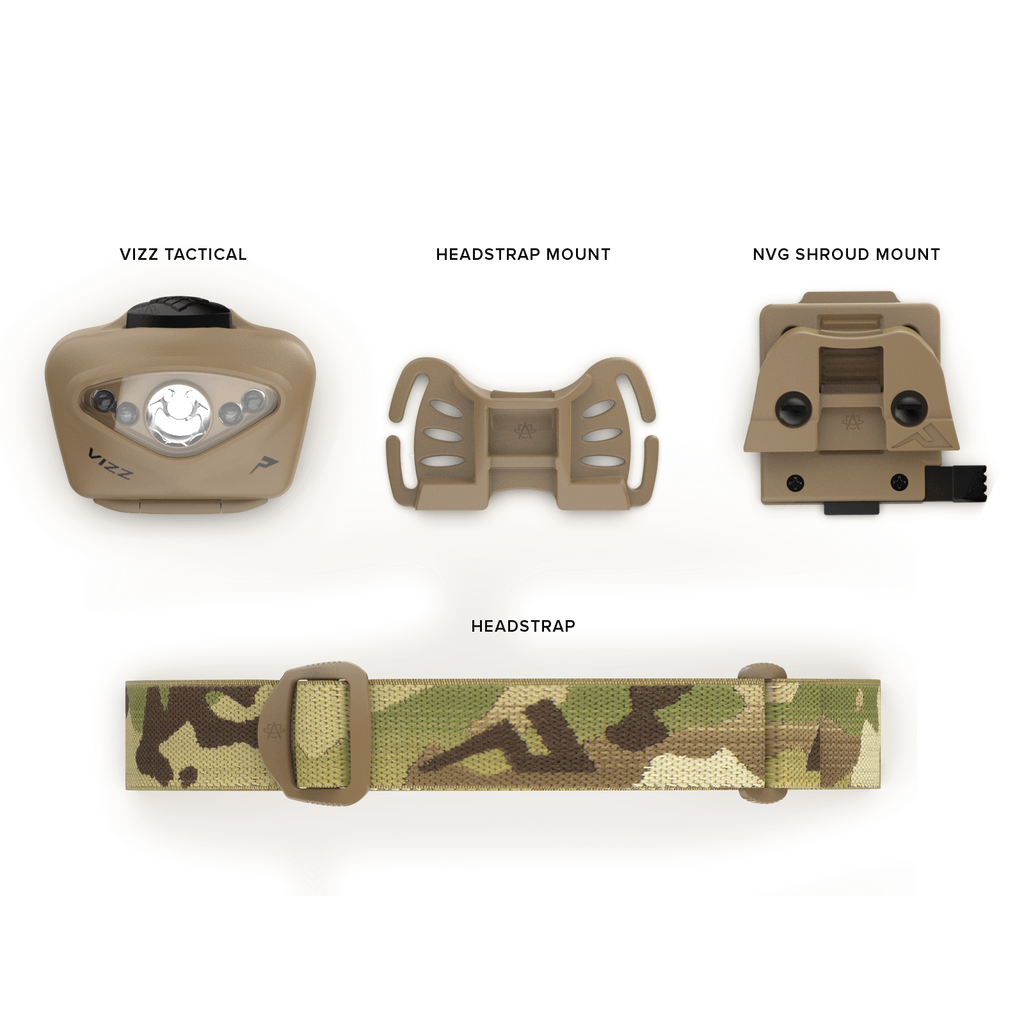 Princeton Tec Vizz Tactical MPLS | 550 Lumens Headlamp | Made in USA