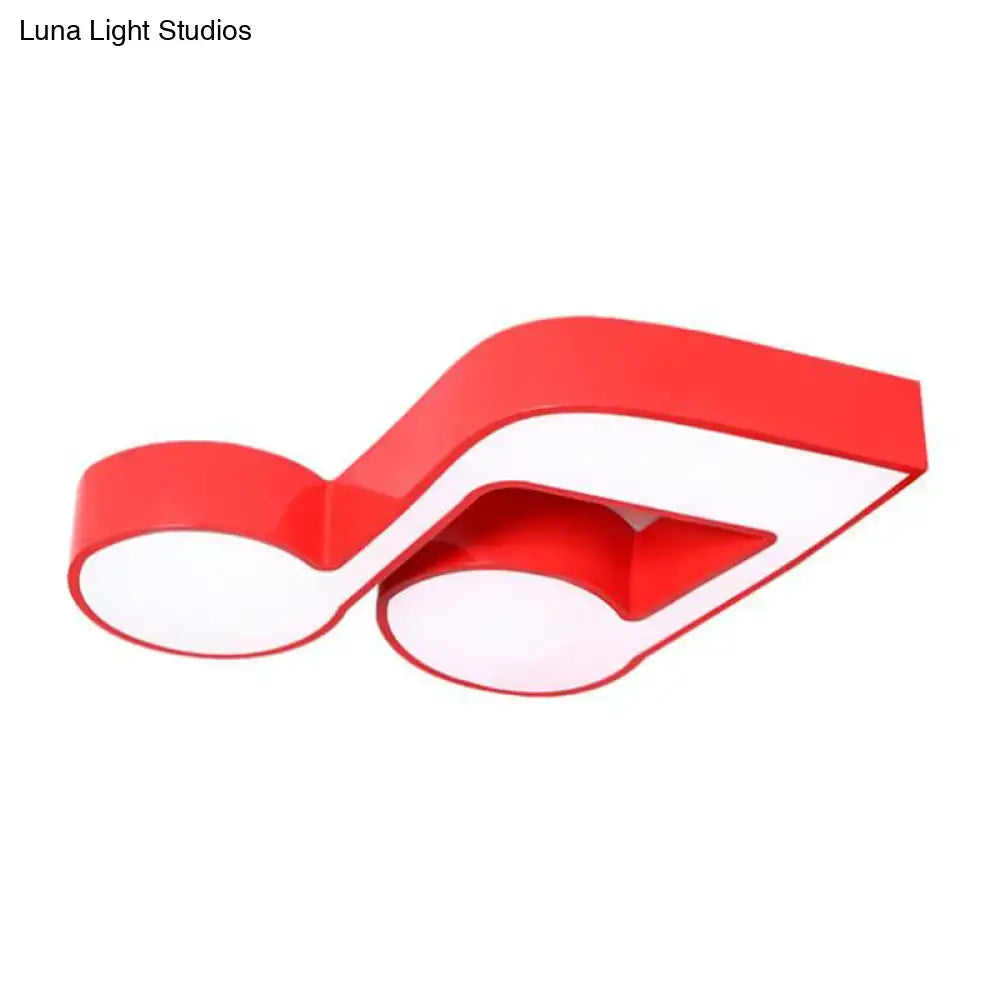 Multicolor acrylic musical note led ceiling light for kindergarten