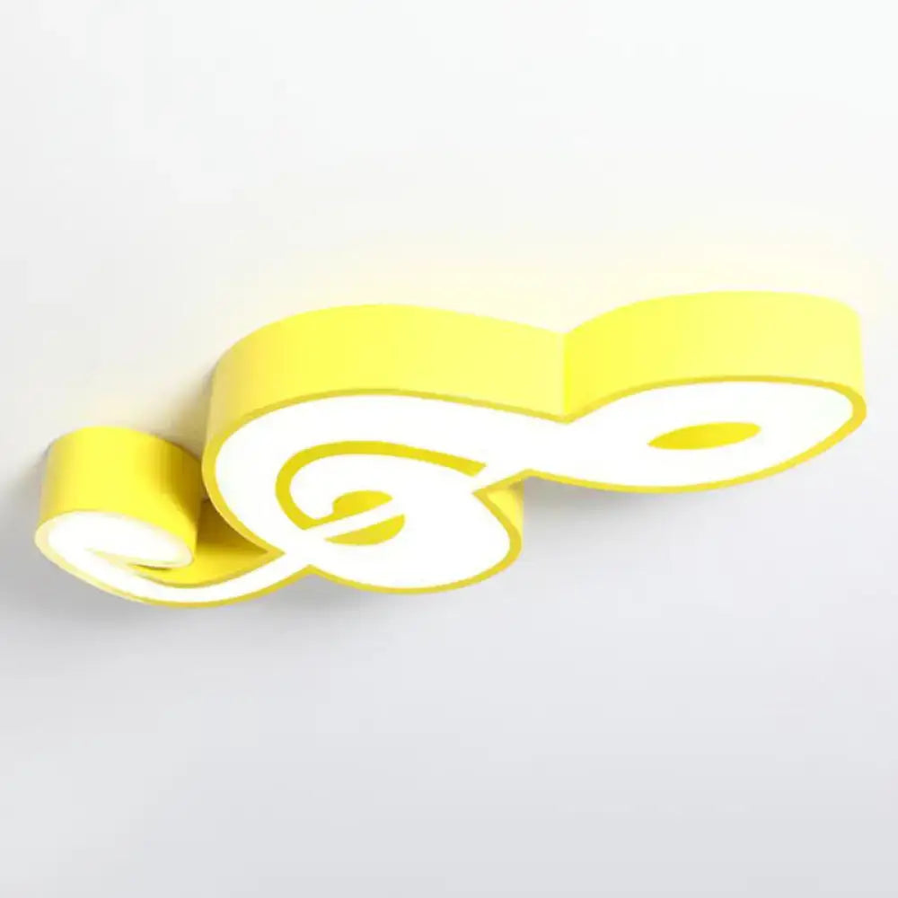 Multicolor acrylic musical note led ceiling light for kindergarten