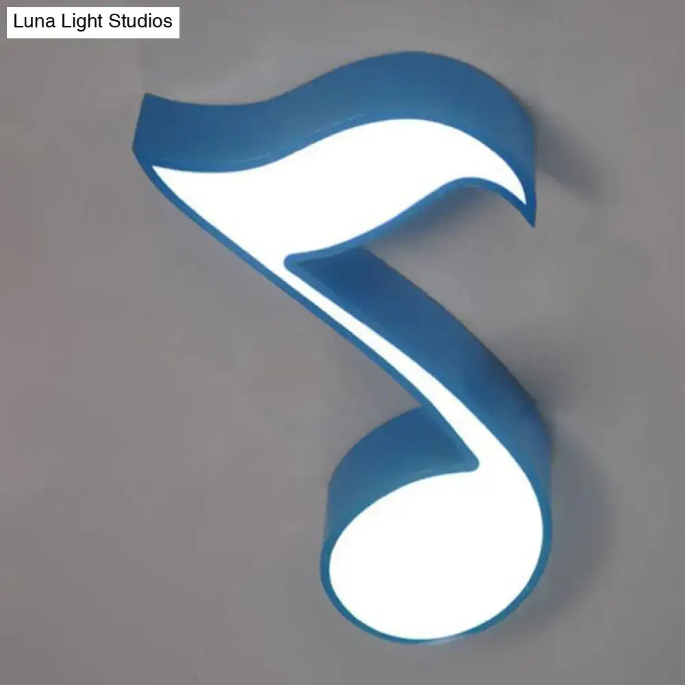 Multicolor acrylic musical note led ceiling light for kindergarten