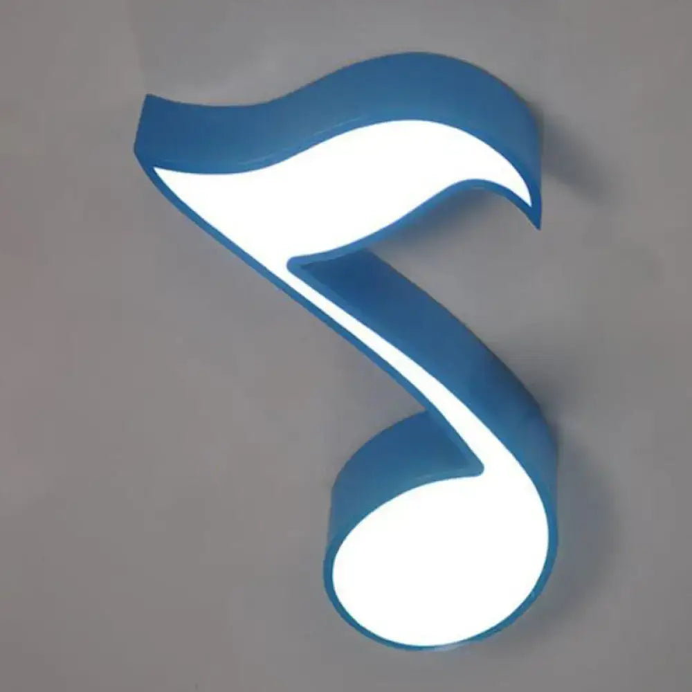 Multicolor acrylic musical note led ceiling light for kindergarten
