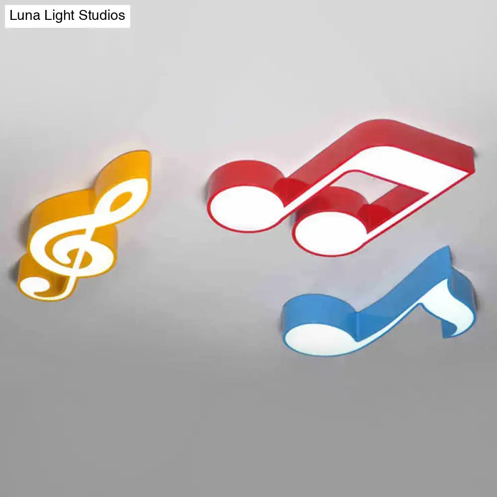 Multicolor acrylic musical note led ceiling light for kindergarten