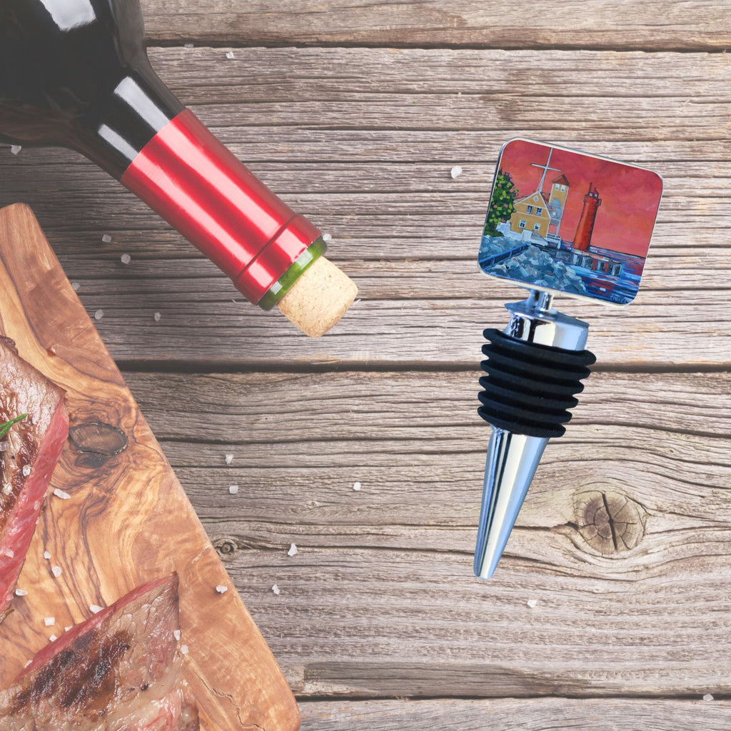 Wine Bottle Stopper: Muskegon Lighthouse