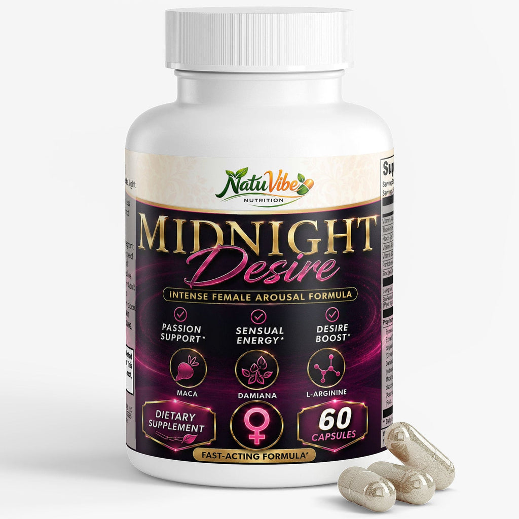 Midnight Desire Female Libido Supplement with Maca & L-Arginine, 60 Capsules