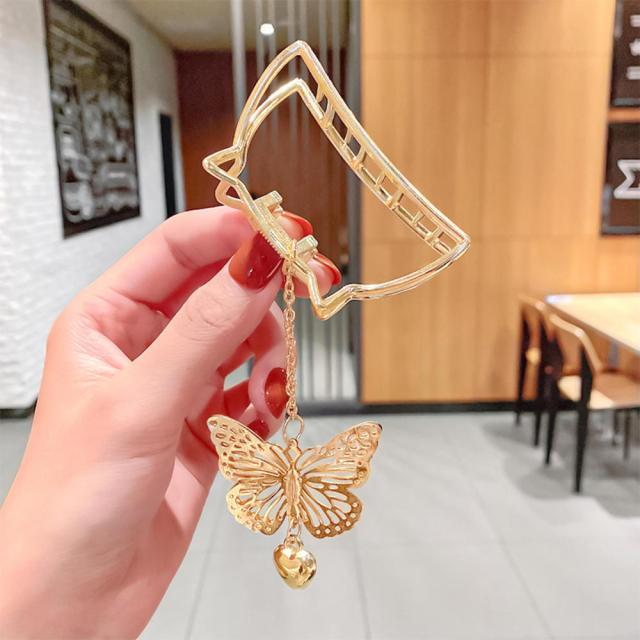 New Butterfly Metal Hair Claws  New Vintage Goth Long Tassel  Love Pendant Barrettes for Women Party Hair Accessories Jewelry Fashion Hairgrips Accessories For Party