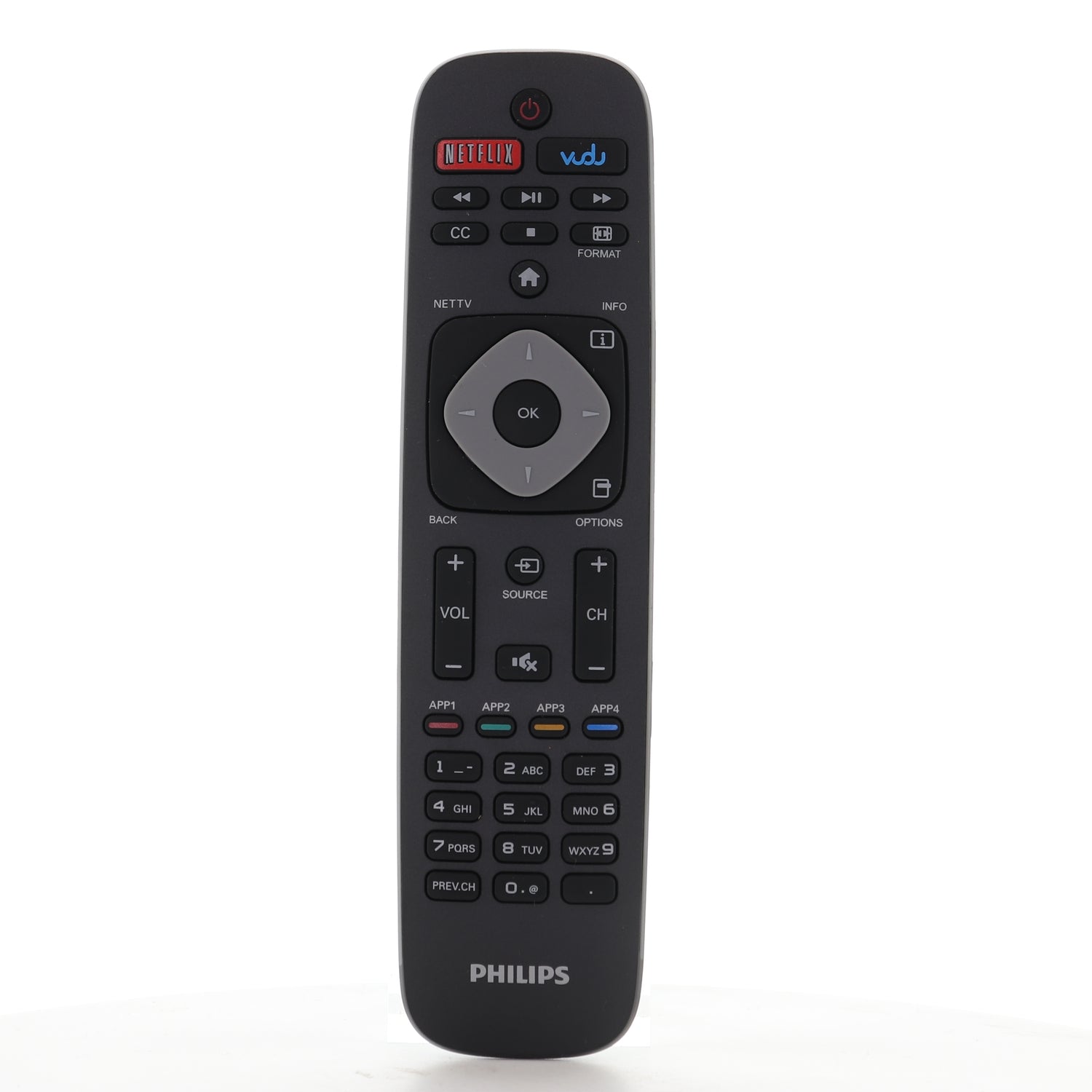 Philips YKF340-001 TV Remote Control | IR | Netflix | Vudu - URMT39JHG004