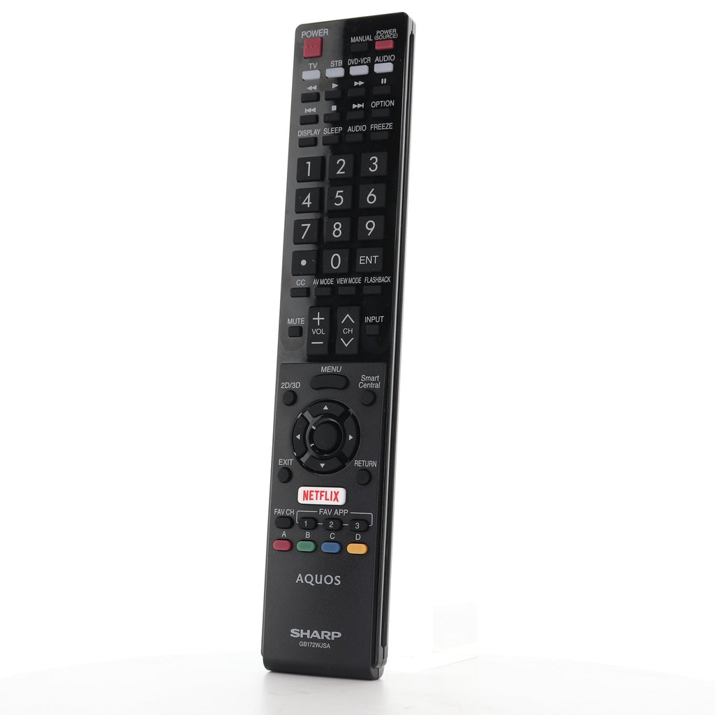 Sharp GB172WJSA Aquos TV Remote Control | Netflix | IR - RRMCGB172WJSA