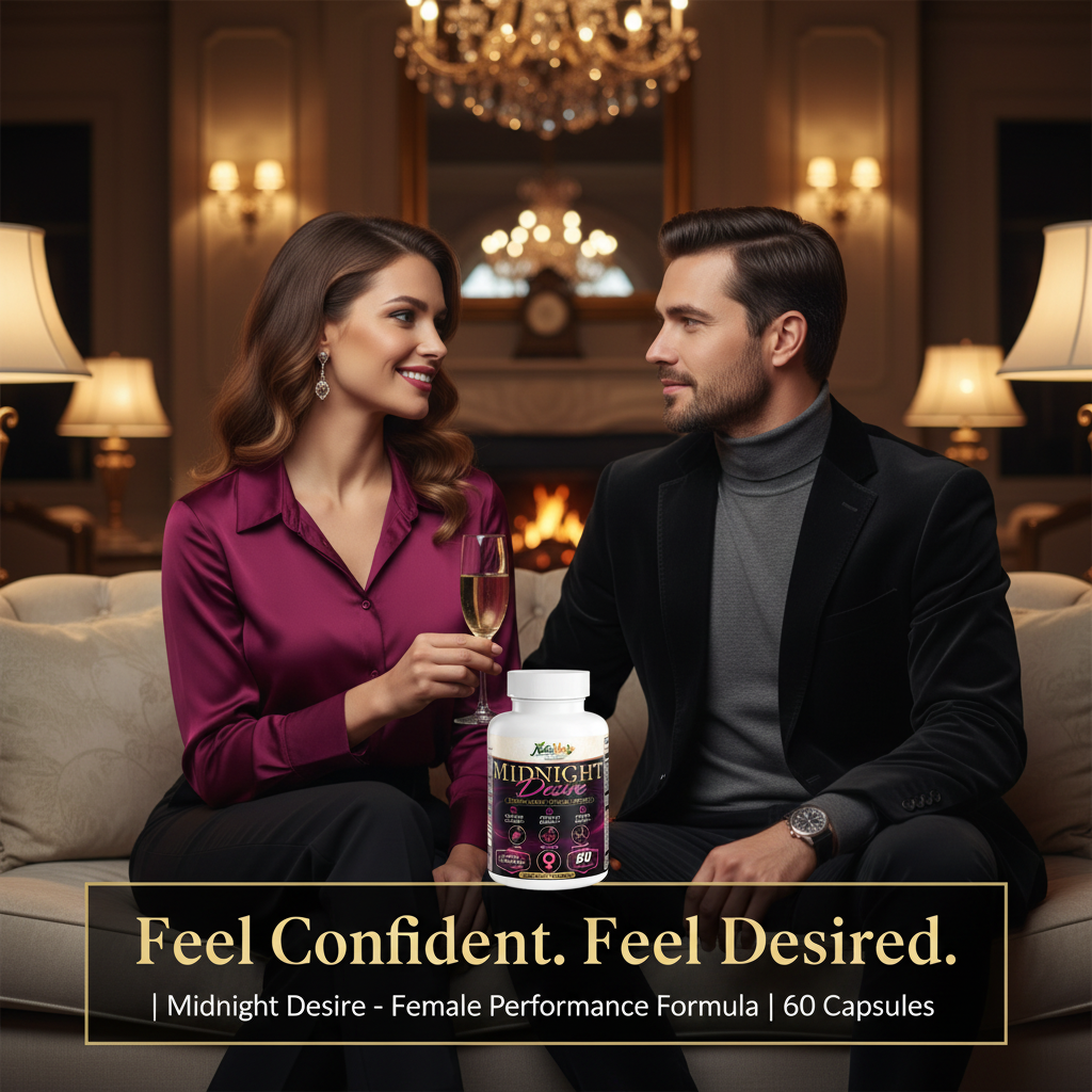 Midnight Desire Female Libido Supplement with Maca & L-Arginine, 60 Capsules