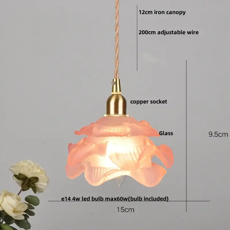 DecorBites™ Brass LED Pendant Light Fixture Clear Glass Adjustable Nordic Hanging Lamp