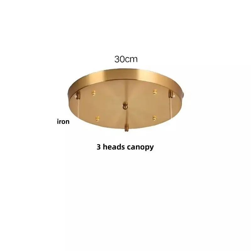 DecorBites™ Brass LED Pendant Light Fixture Clear Glass Adjustable Nordic Hanging Lamp