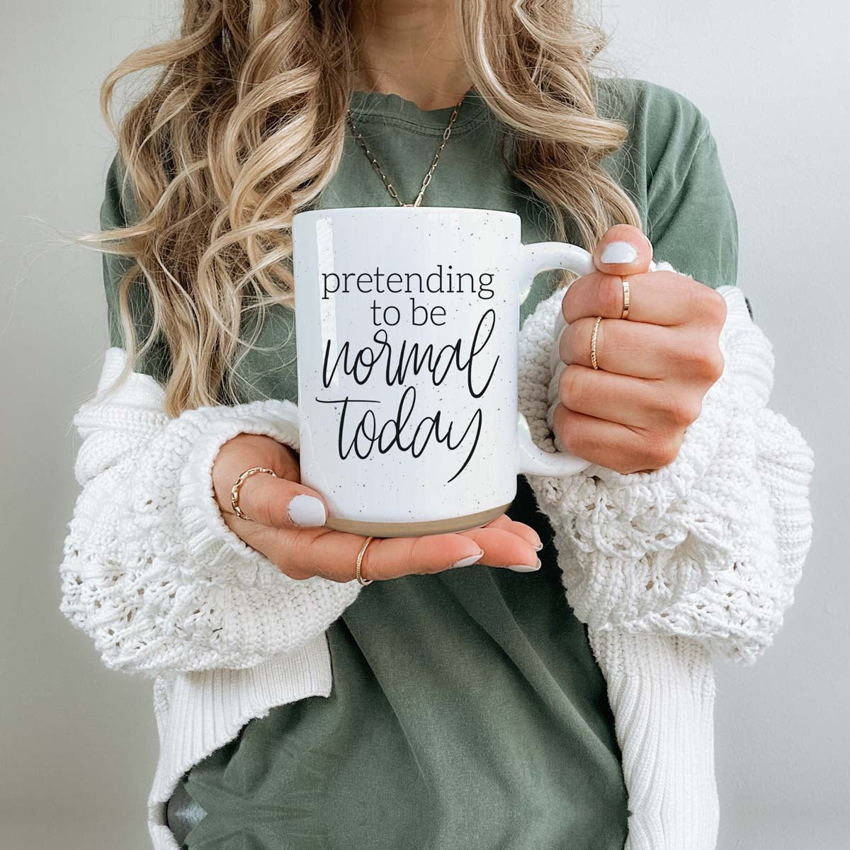 Funny Pretending To Be Normal Today 16oz Ceramic Coffee Mug Office Gift