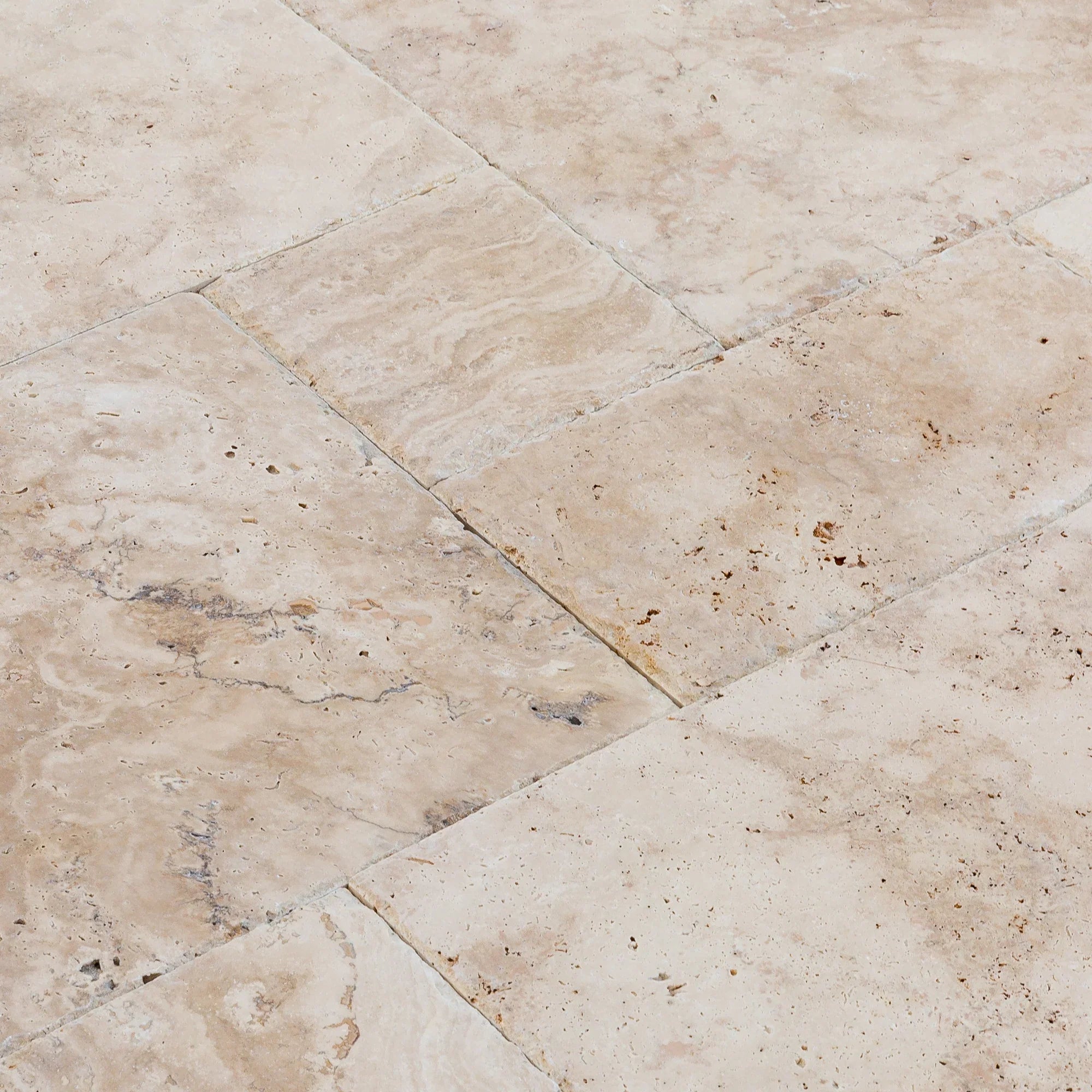 Olympus Beige Travertine Tiles French Pattern Brushed and Chiseled