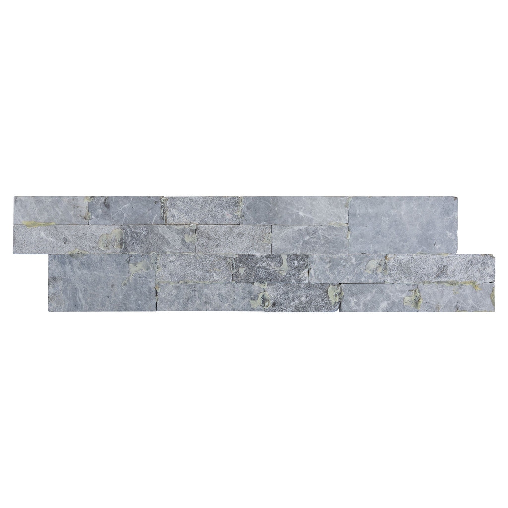 Silver Shadow Marble Split Face Ledger Panel 6x24 - Contemporary Elegant Modern Design