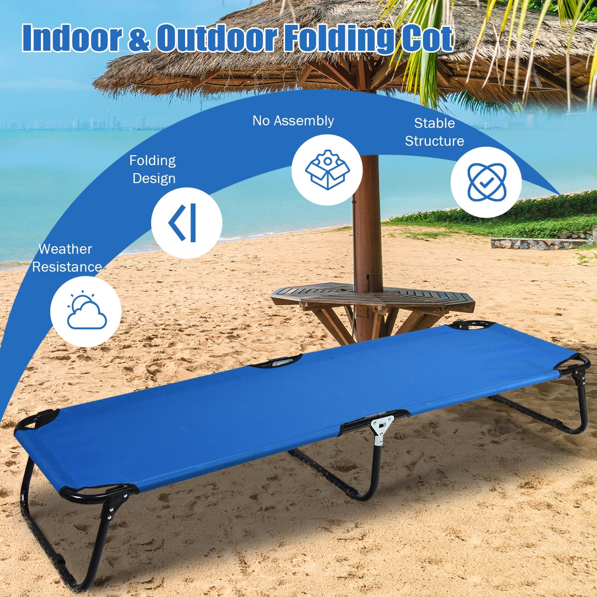 Outdoor Folding Camping Bed for Sleeping Hiking Travel