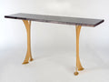 Split Leg Sofa Table (Black with gold legs)
