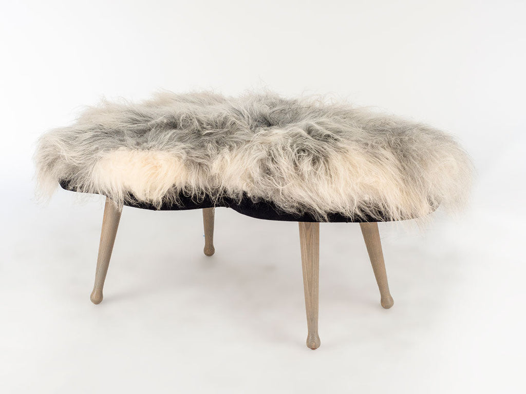 Freeform Icelandic Bench (Grey and White)