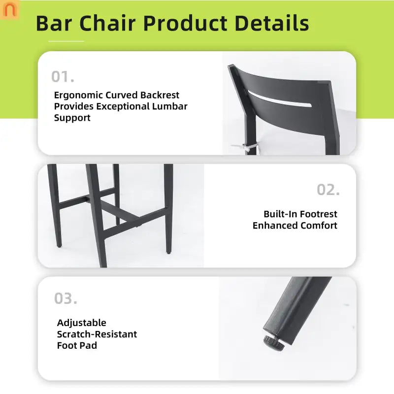 5 Piece Outdoor Bar Set Aluminum Sintered Stone