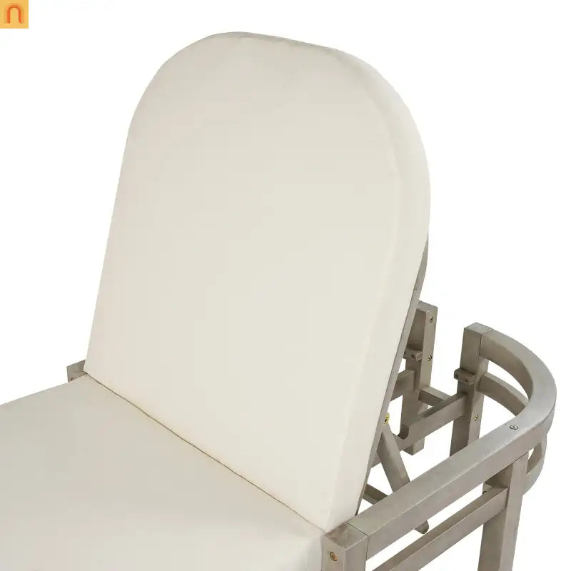 Outdoor Lounge Chair Acacia Wood Gray Arched Back 5 Position 78.2in