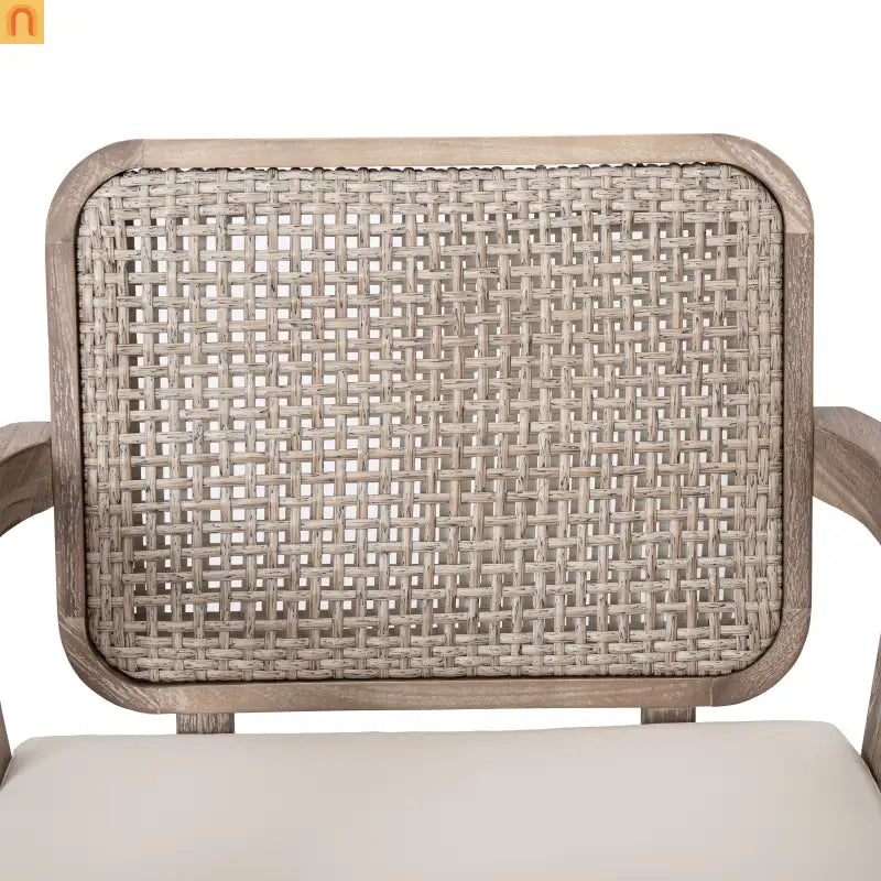 Outdoor Club Chair Acacia Wood Light Brown Deep Seat 400 LB 28.5in