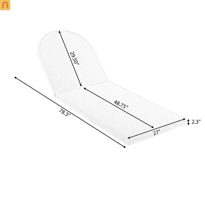 Chaise Lounge Acacia Wood Rope Teak Gray Adjustable Beige Cushion 79.5in