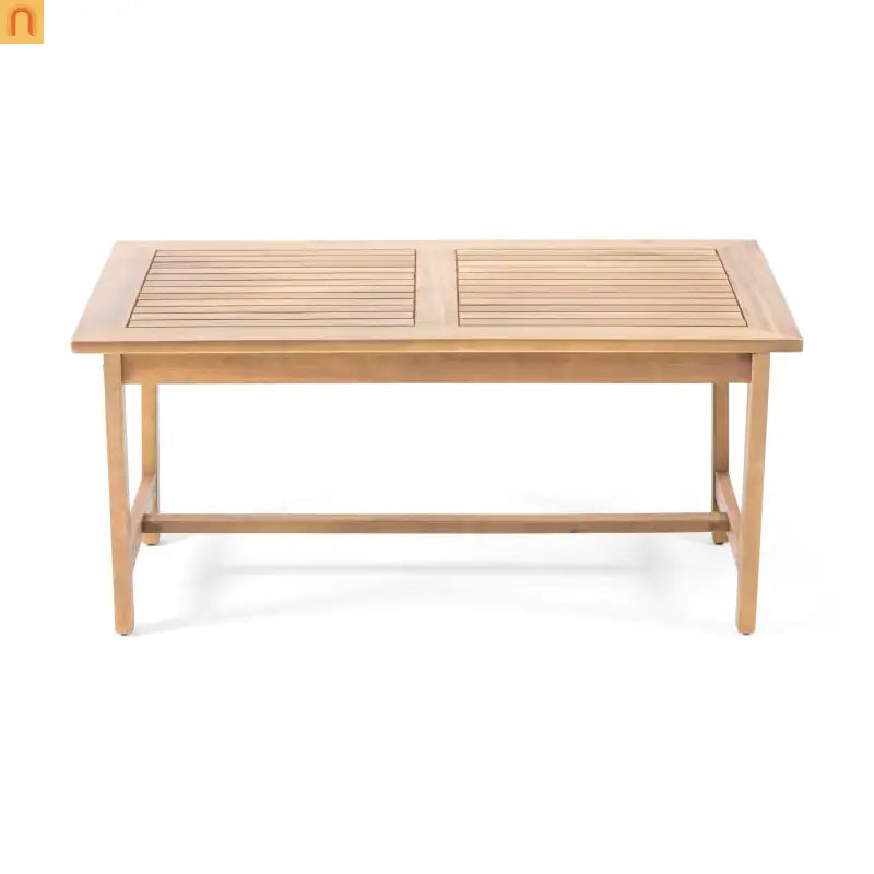 Outdoor Chat Set Acacia Wood Teak Gray Cushions 4-Piece