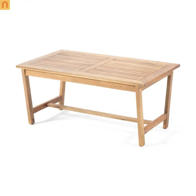 Outdoor Chat Set Acacia Wood Teak Gray Cushions 4-Piece