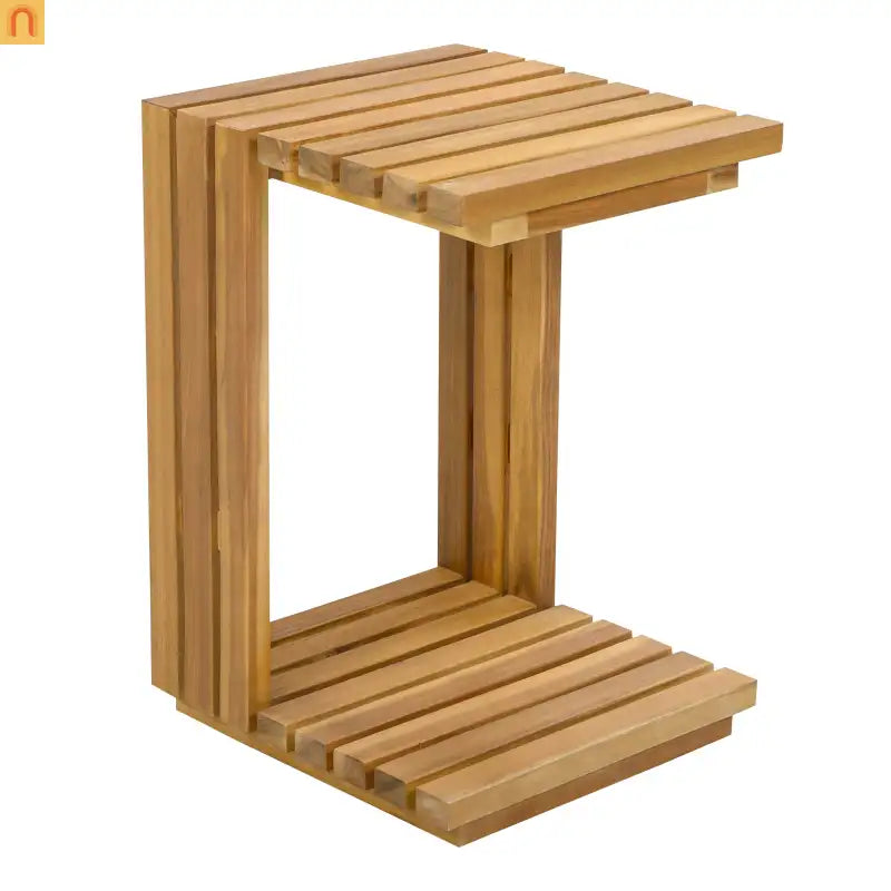 Outdoor Chat Set Acacia Wood Natural Beige Cushions 3 Piece