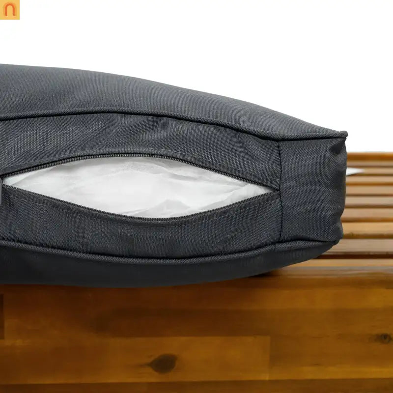 Outdoor Club Chair Set Acacia Wood Teak Dark Gray Cushions Set of 2