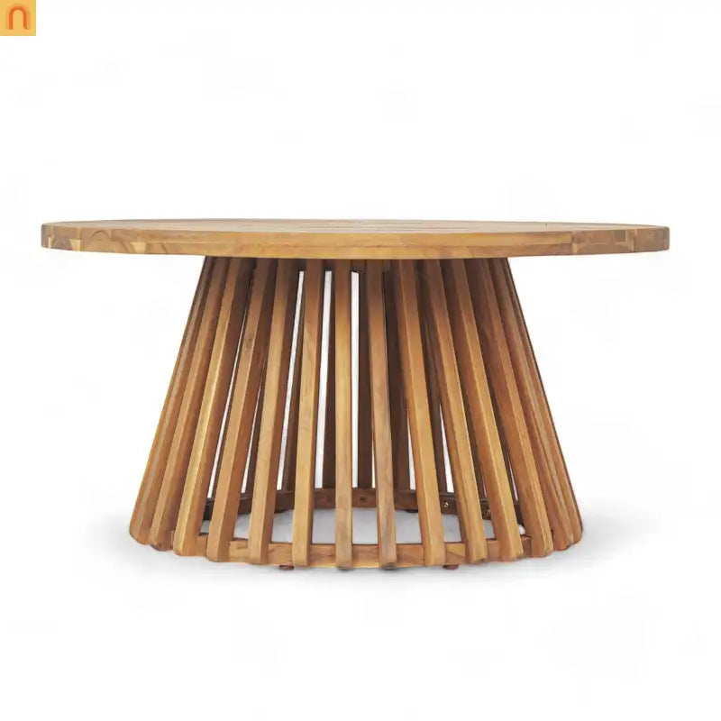 Outdoor Daybed Set Acacia Wood Teak 3 Seater Light Gray Rope Table