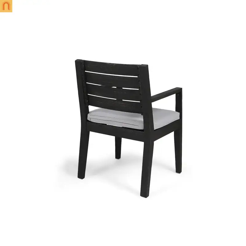 Outdoor Dining Set Acacia Wood Expandable 7 Piece Two-Tone Gray
