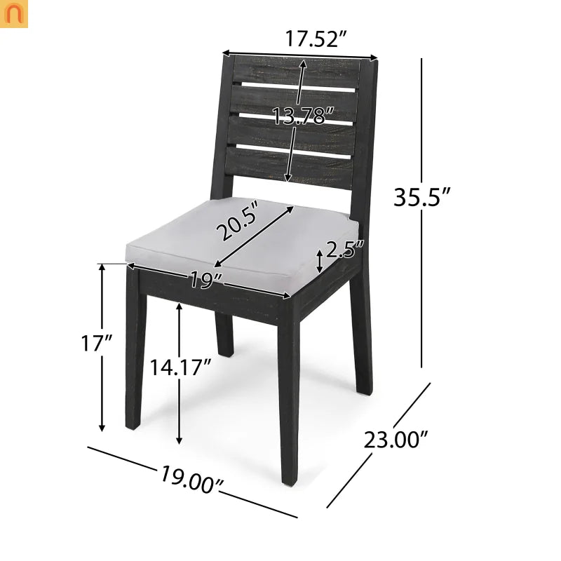Outdoor Dining Set Acacia Wood Extendable Umbrella Hole 9 Piece Seats 8