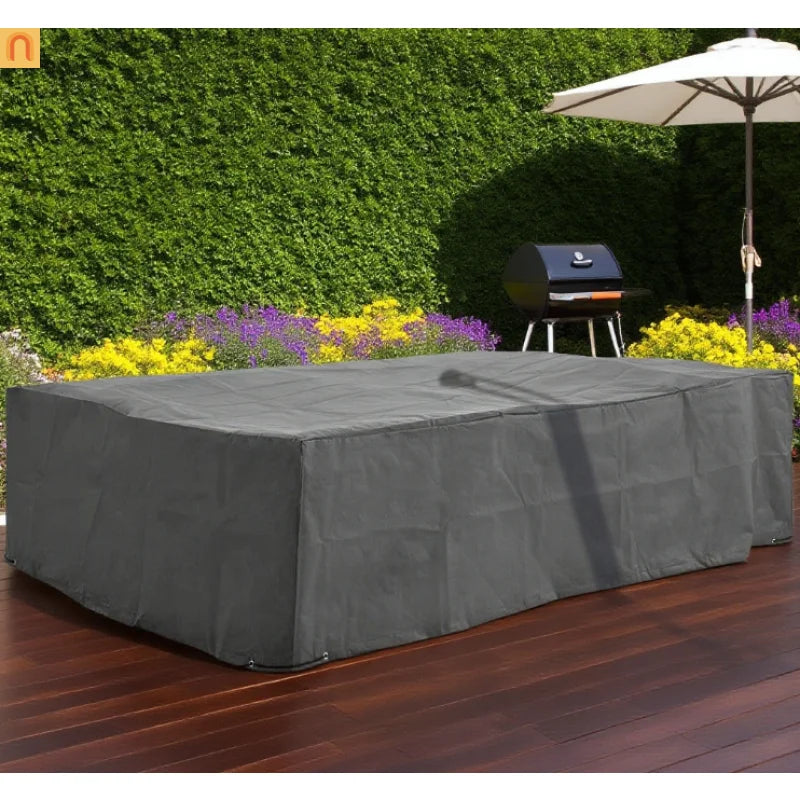 Outdoor Sectional Cover Oxford Fabric Gray Waterproof 96 x 65 x 26 In