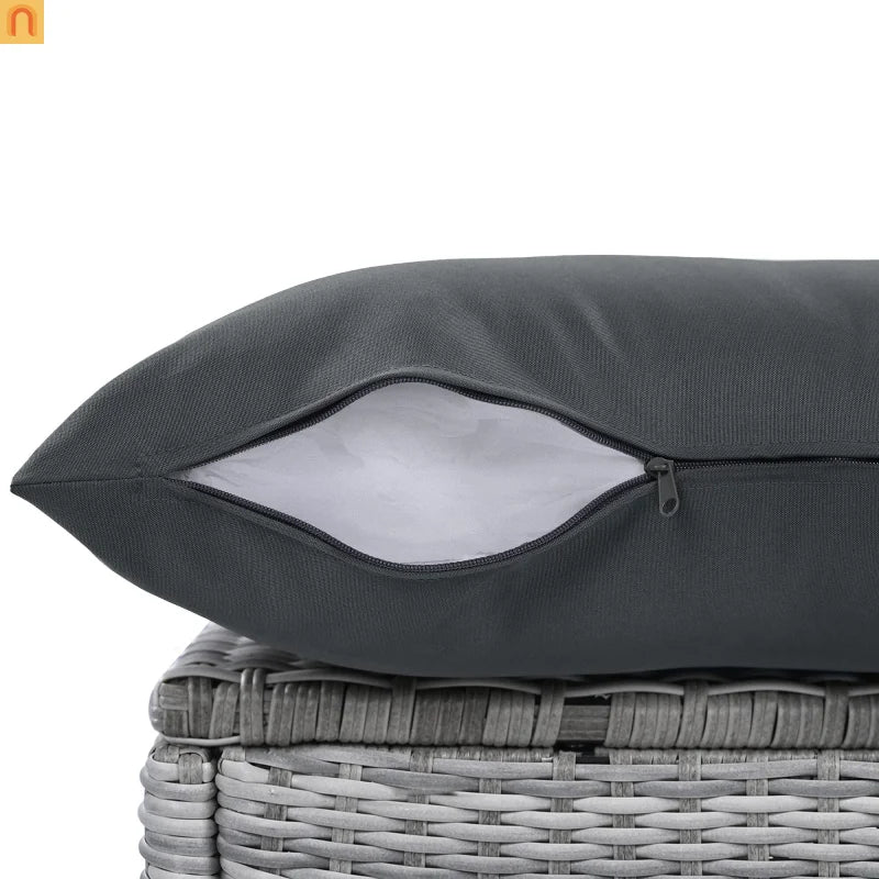 Outdoor Patio Set Rattan Iron Gray Recliner Adjustable Table 6 Piece