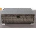 Outdoor Coffee Table Wicker Gray 40 x 22 x 13 In Fully Assembled