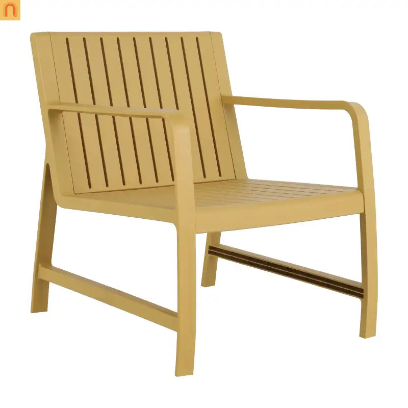 Outdoor Patio Set Polypropylene Yellow UV-Resistant 300 lb Cap