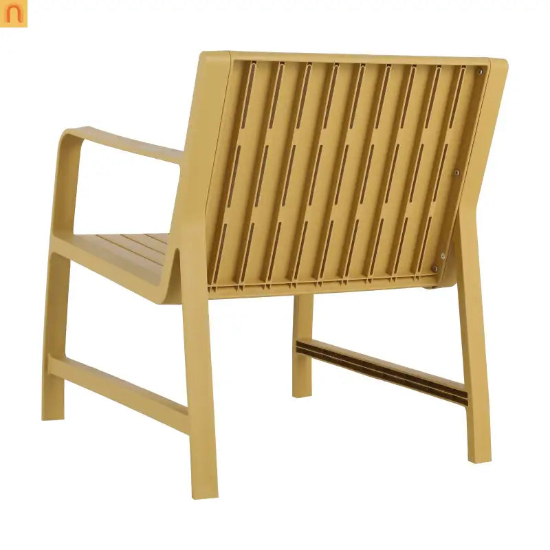 Outdoor Patio Set Polypropylene Yellow UV-Resistant 300 lb Cap