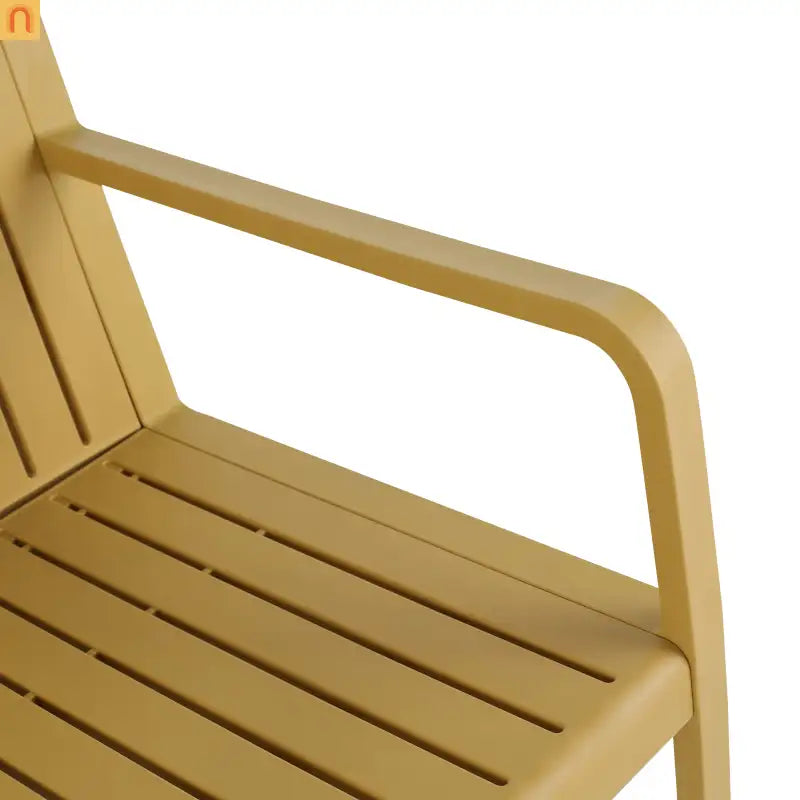 Outdoor Patio Set Polypropylene Yellow UV-Resistant 300 lb Cap