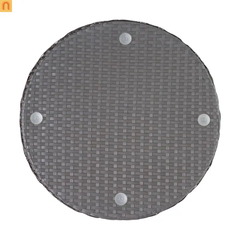 Outdoor Chat Set Wicker Brown Aluminum 3-Piece No Assembly