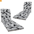 Outdoor Lounge Cushion Set Polyester Multicolor Leaf 75in Set of 2
