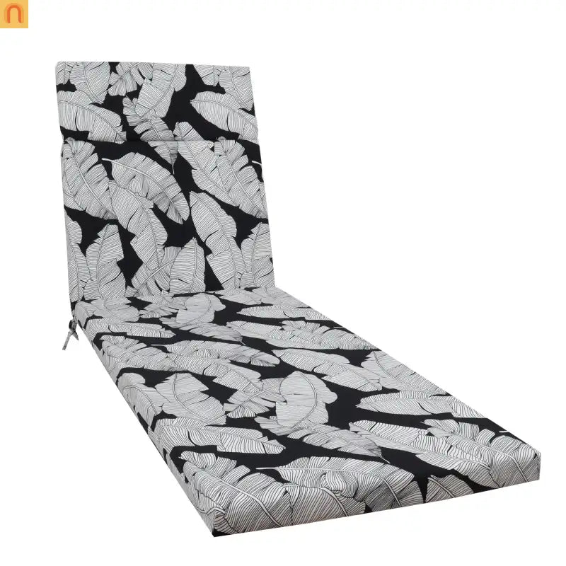 Outdoor Lounge Cushion Set Polyester Multicolor Leaf 75in Set of 2