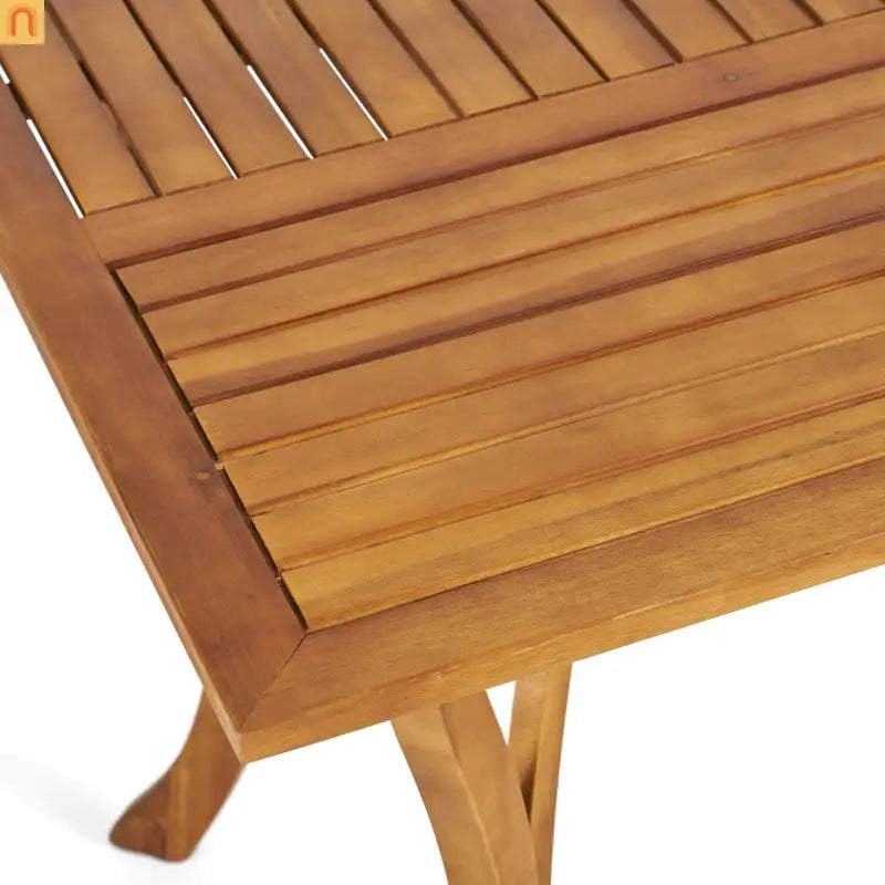 Outdoor Dining Set Acacia Wood Teak 7 Piece Seats 6