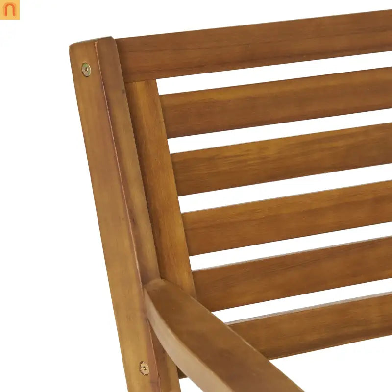 Outdoor Dining Set Acacia Wood Teak 7 Piece Seats 6