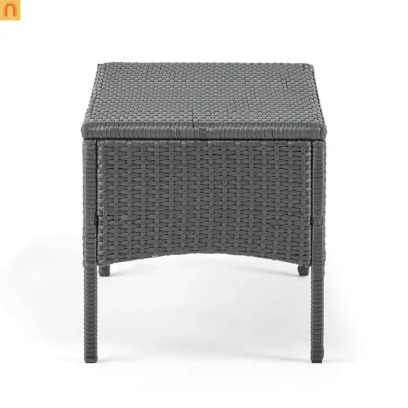 Outdoor Chat Set PE Rattan Gray 4-Piece Waterproof Cushions