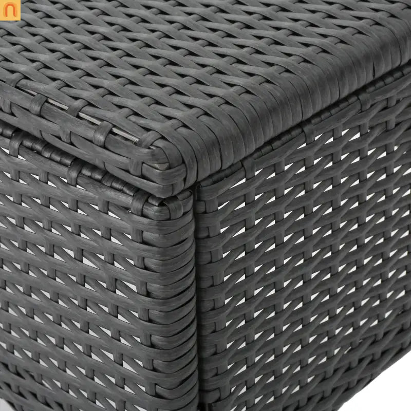 Outdoor Chat Set PE Rattan Gray 4-Piece Waterproof Cushions