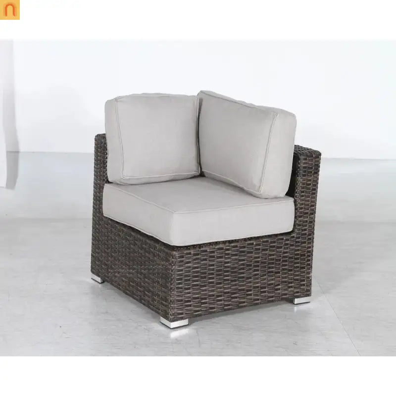 Outdoor Wicker Sectional Set 7 Person 10 Piece Brown