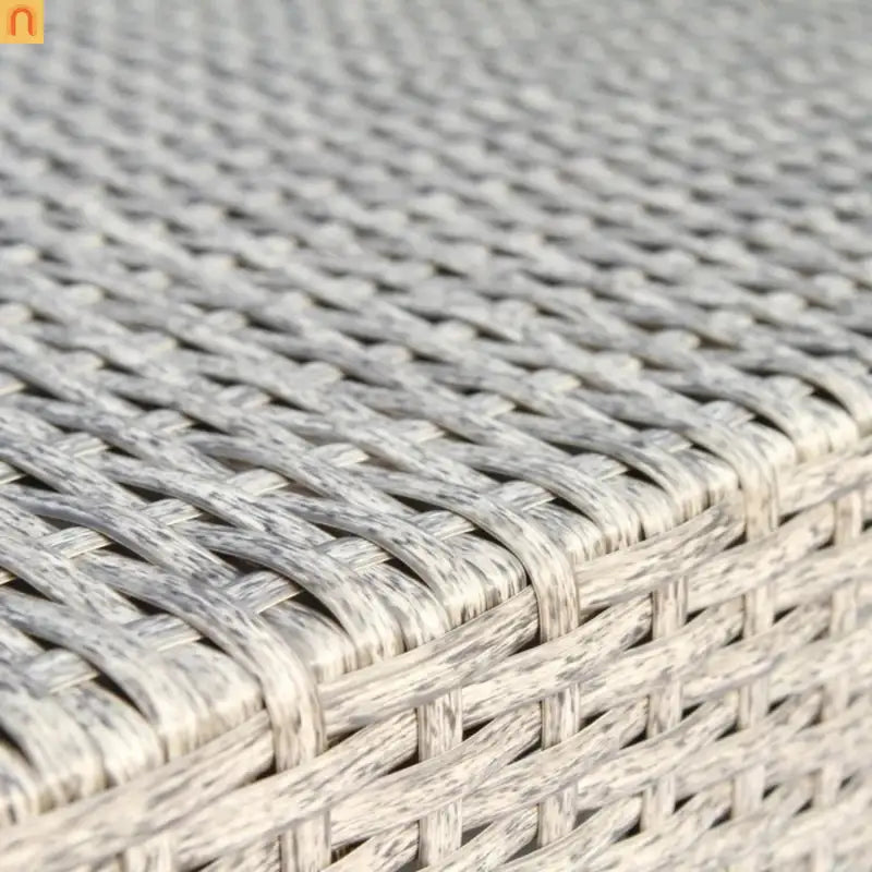 Outdoor Conversation Set Wicker Gray 3-Piece 2-Person No Assembly