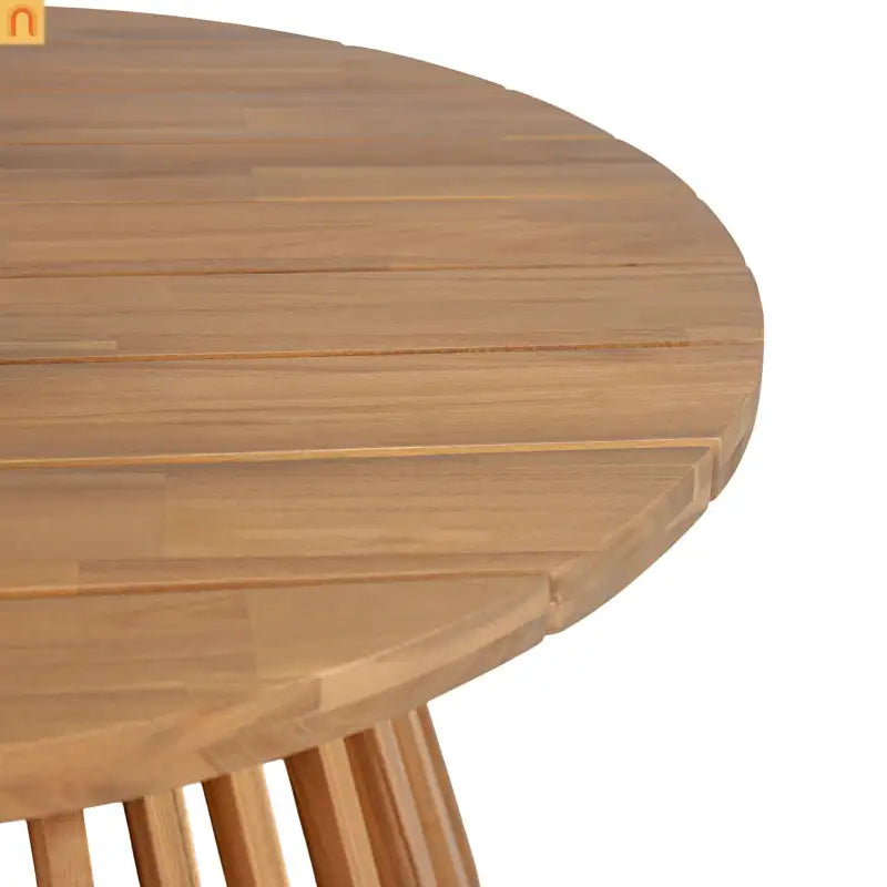 Outdoor Patio Set Acacia Wood Teak 3-Seater with Table